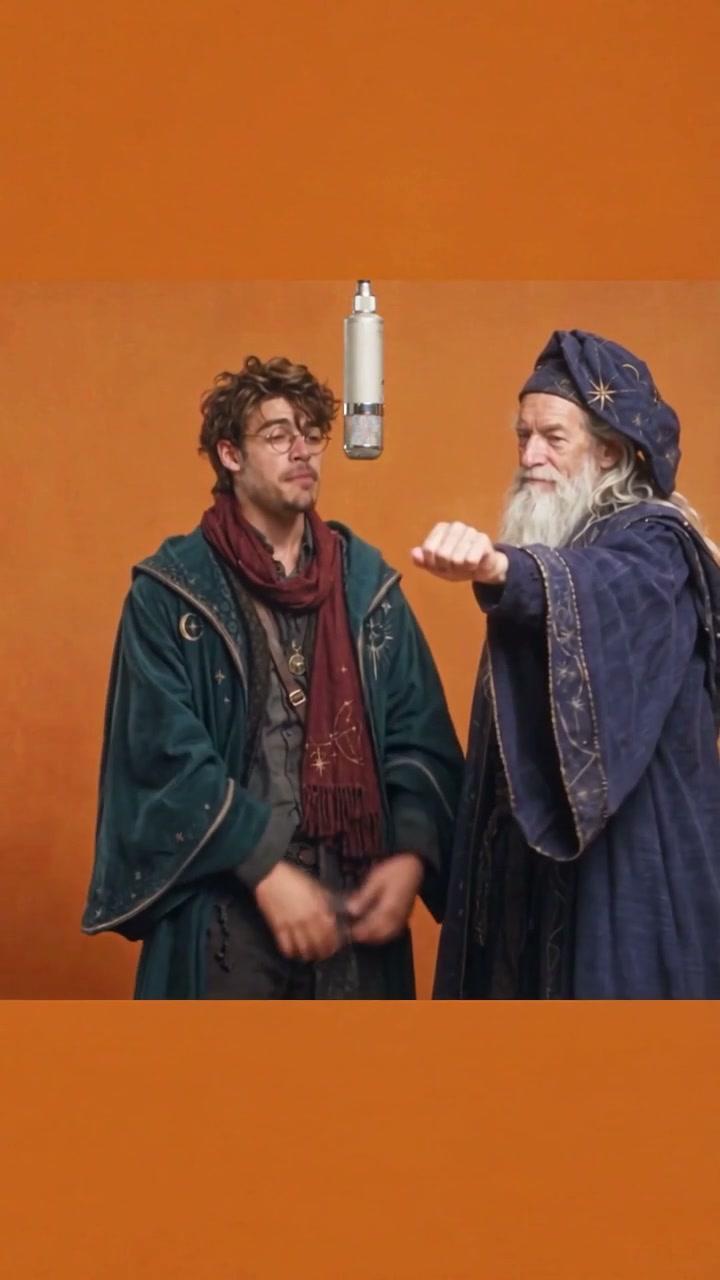 720P example · Wizard apprentice and silver-bearded mentor